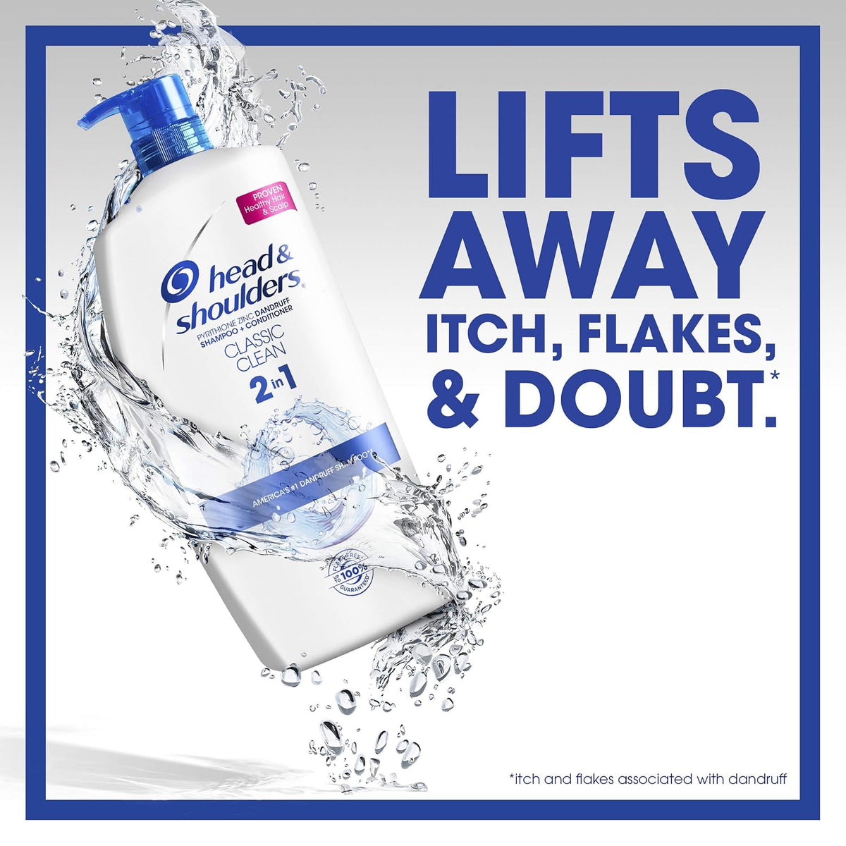 Head and Shoulders Classic Clean Anti-Dandruff 2 in 1 Paraben Free Shampoo and Conditioner, 32.1 fl oz