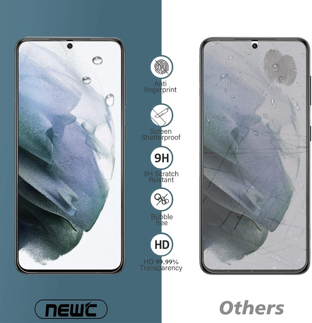 NEW'C for Samsung Galaxy S23 6.1" (SM-S911),Screen Protector Tempered Glass