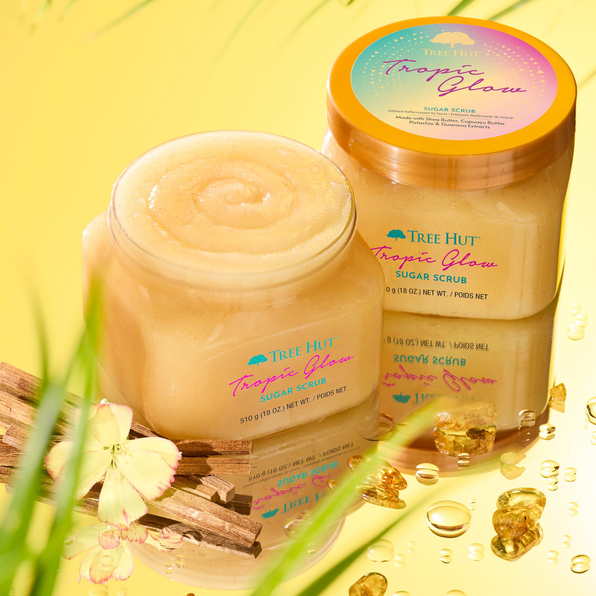Tree Hut Vanilla Body Scrub, Exfoliating Sugar Scrub, Vegan, 18 Oz