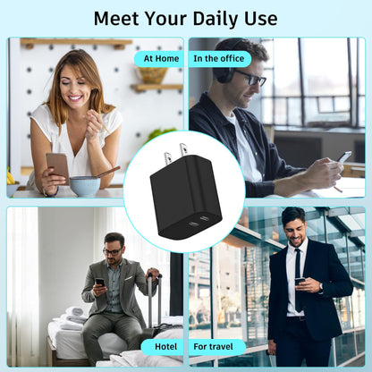 USB C Charger Block 3 Pack, Dual Port 20W Fast Wall Plug
