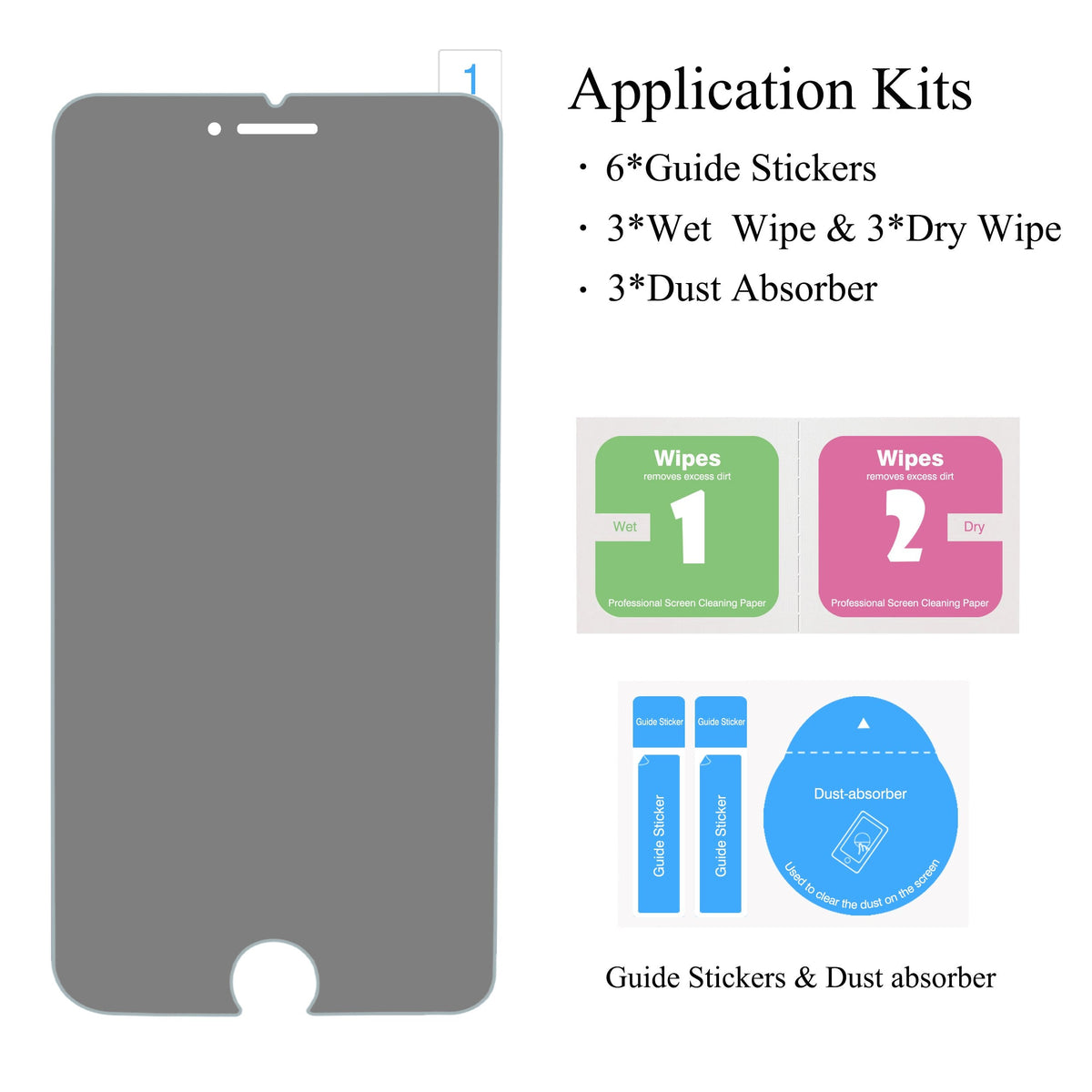 Ailun 3 Pack Privacy Screen Protector for iPhone 17 Pro Max, Tempered Glass