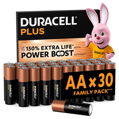 DURACELL Plus 9V Alkaline Batteries (2 Pack) 6LR61