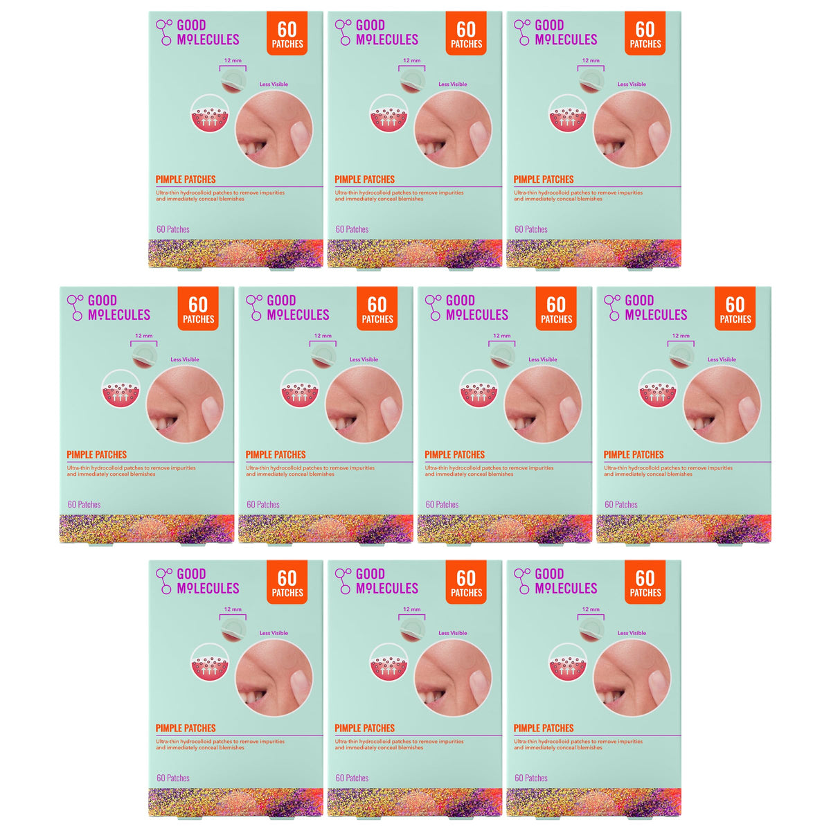 Good Molecules Pimple Patches, Hydrocolloid Patches for Face, 60 Count