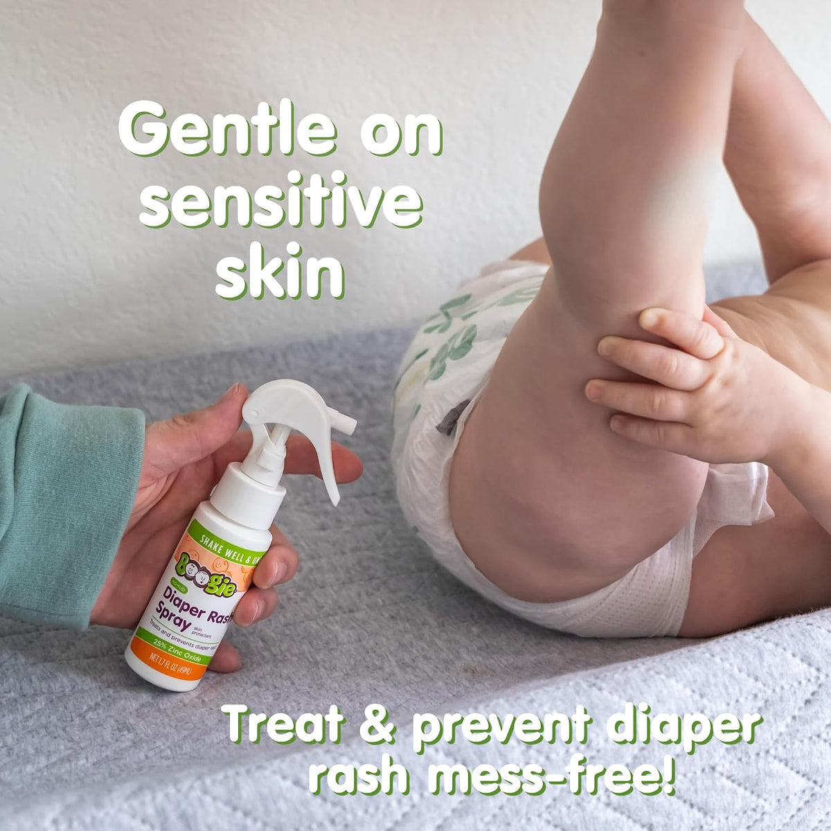 Boogie Diaper Rash Relief Bundle, No-Rub Spray & Maximum Strength Paste