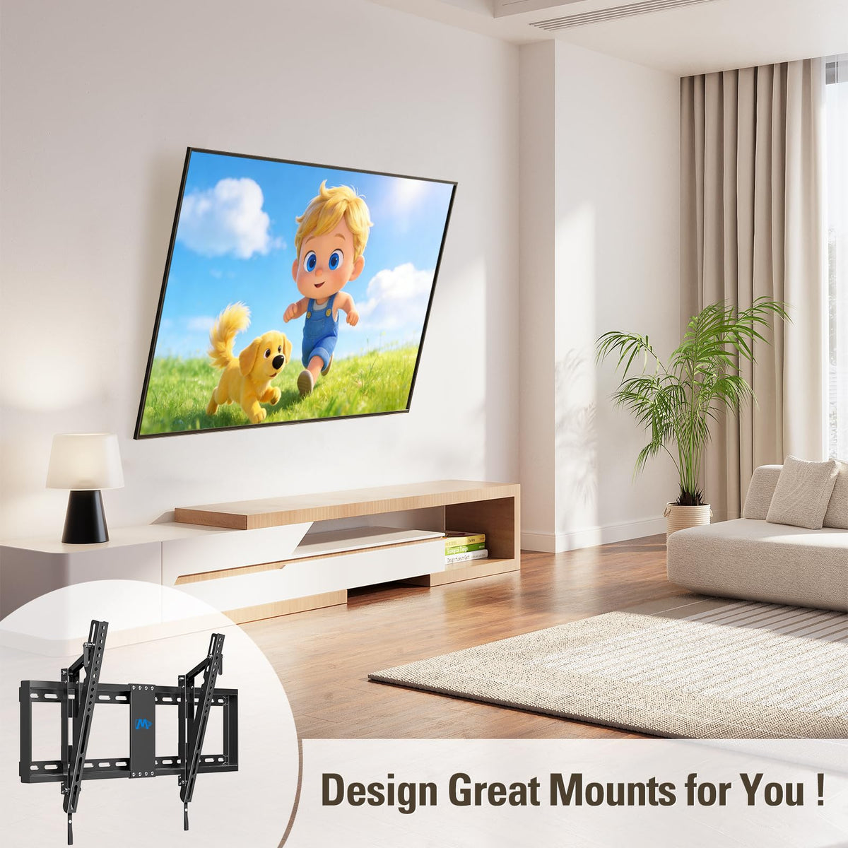 Mounting Dream TV Wall Mount for 42-86 Inch TVs, Tilting TV Mount Bracket