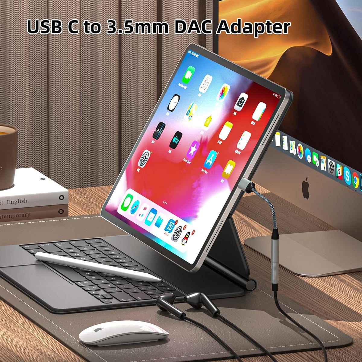 2 Pack USB C to 3.5mm Audio Adapter, USB C to Aux Female Dongle Cable Cord