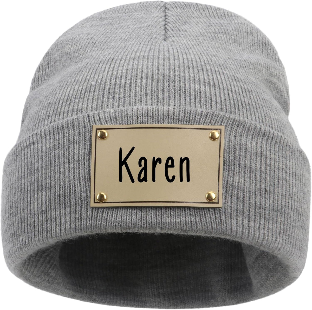 EDSG Personalized Baby Beanie Hat, Custom Winter Knit Name Hat for Newborn Infant Adult