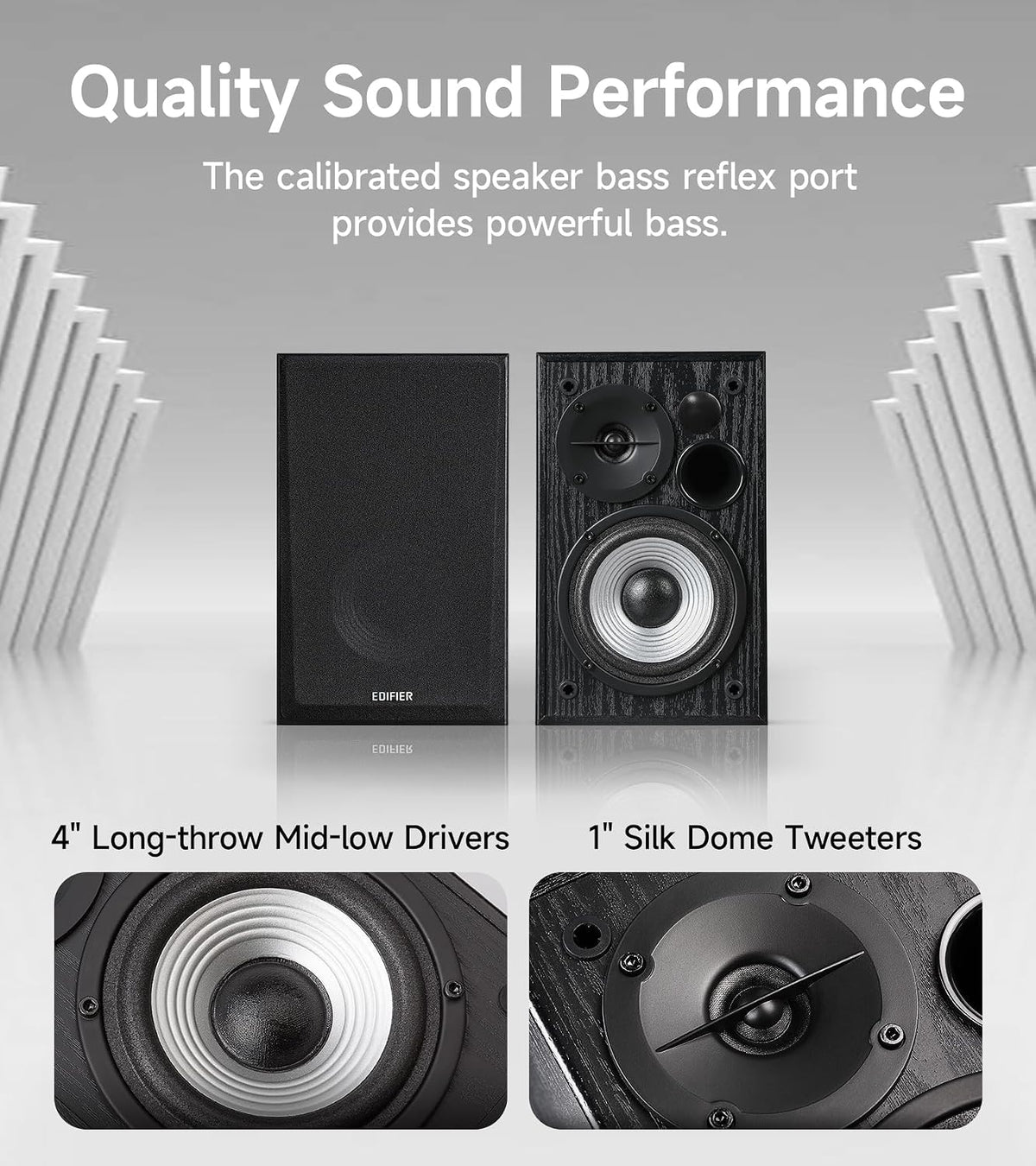 Edifier R990BT 2.0 Active Multimedia Speakers - Bluetooth Bookshelf Speakers - Powered Studio Monitor Speaker - MDF Enclosure - 24W RMS (Pair)