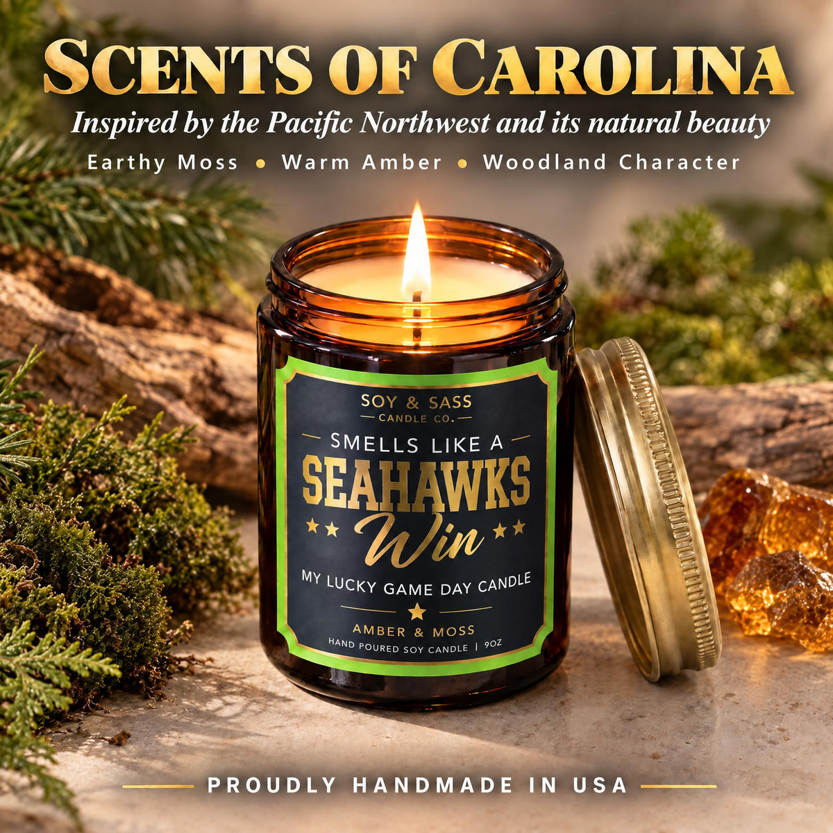 Vikings Gifts for Women / Men - Smells like a Vikings Win Candle, USA Made