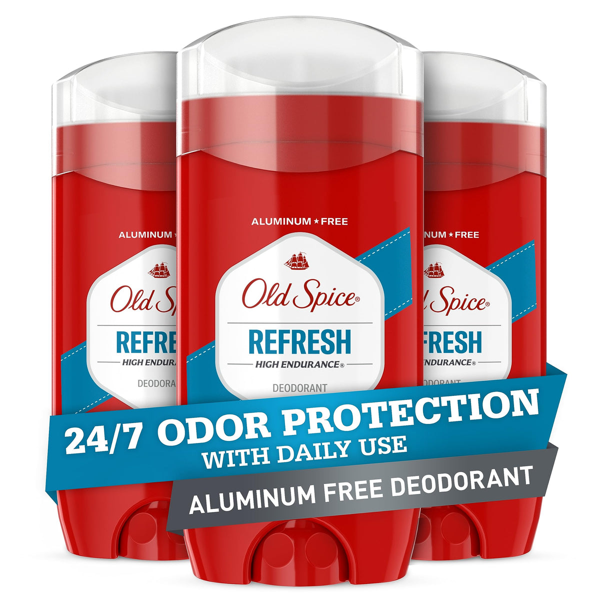 Old Spice Deodorant for Men, Aluminum Free, Sport Scent, 3.0 oz Pack of 3