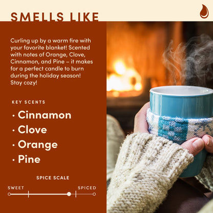 Wax & Wit Fall Candles for Home Scented – Apple, Cinnamon, Clove, Orange – Perfect Home Décor Gifts for Autumn, Holiday, Christmas, Winter - 9oz, Soy Wax, 50 Hour Burn