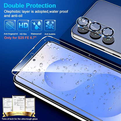 firtstnow 3 Pack for Samsung Galaxy S26 Ultra Screen Protector Tempered Glass + 3 Pack Camera Lens Protector, Military Grade Shatterproof, 9H Hardness, Fingerprint Unlock,Case Friendly 6.9 Inch