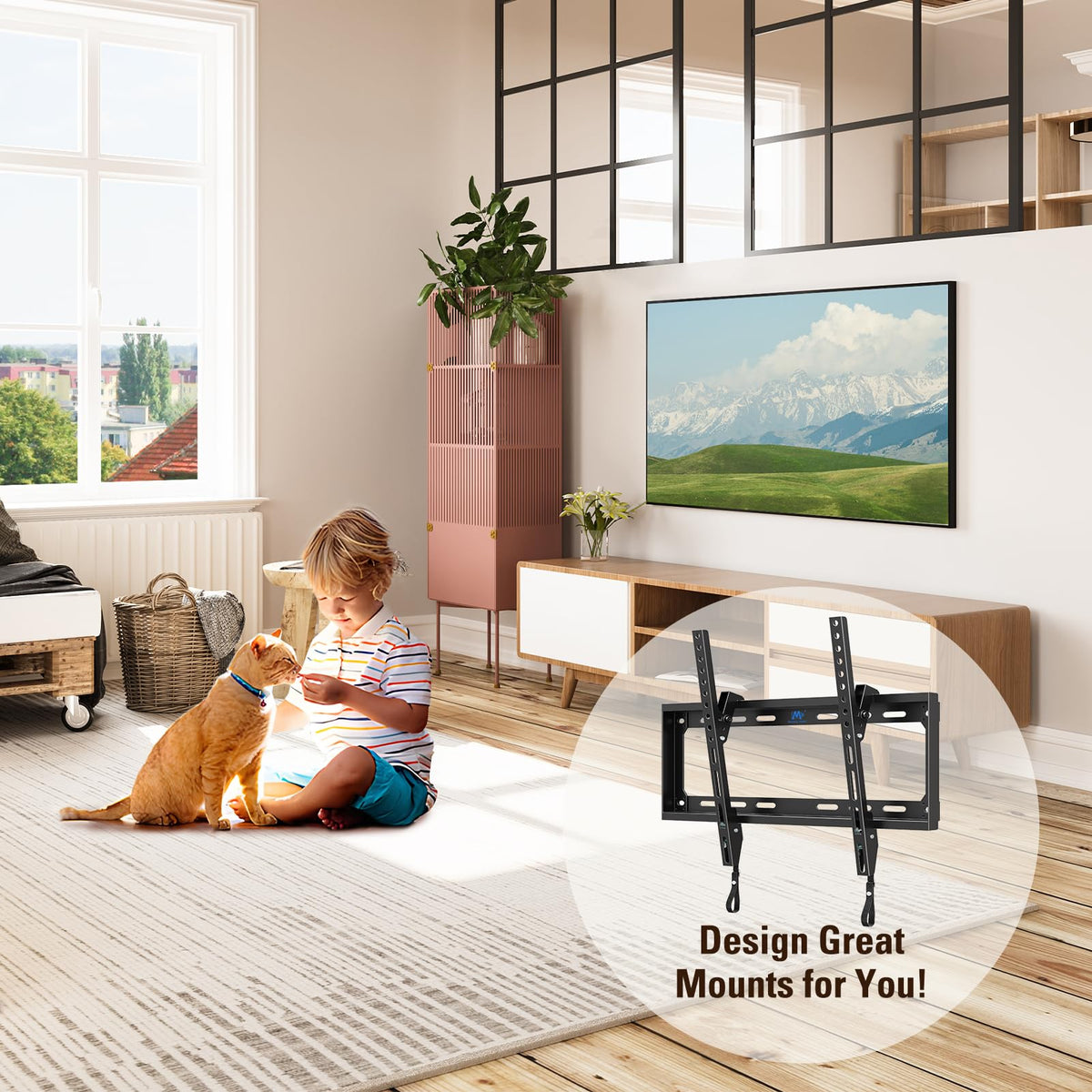 Mounting Dream Full Motion TV Wall Mount for Most 42-90 Inch TV Heavy Duty