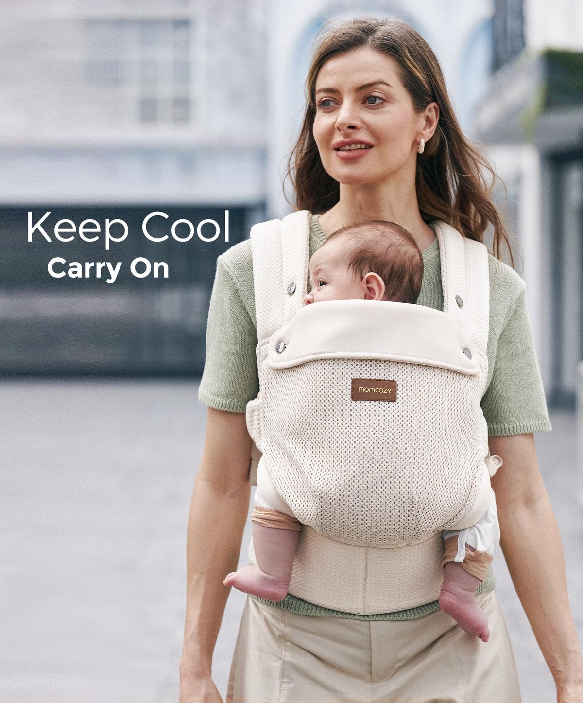 Momcozy PureHug Baby Carrier - Ergonomic, Cozy and Lightweight for 7-45 lbs