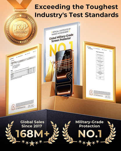 DIMONCOAT Top 9H++ 2 Pack for iPhone 17 Pro Privacy Screen Protector 6.3''