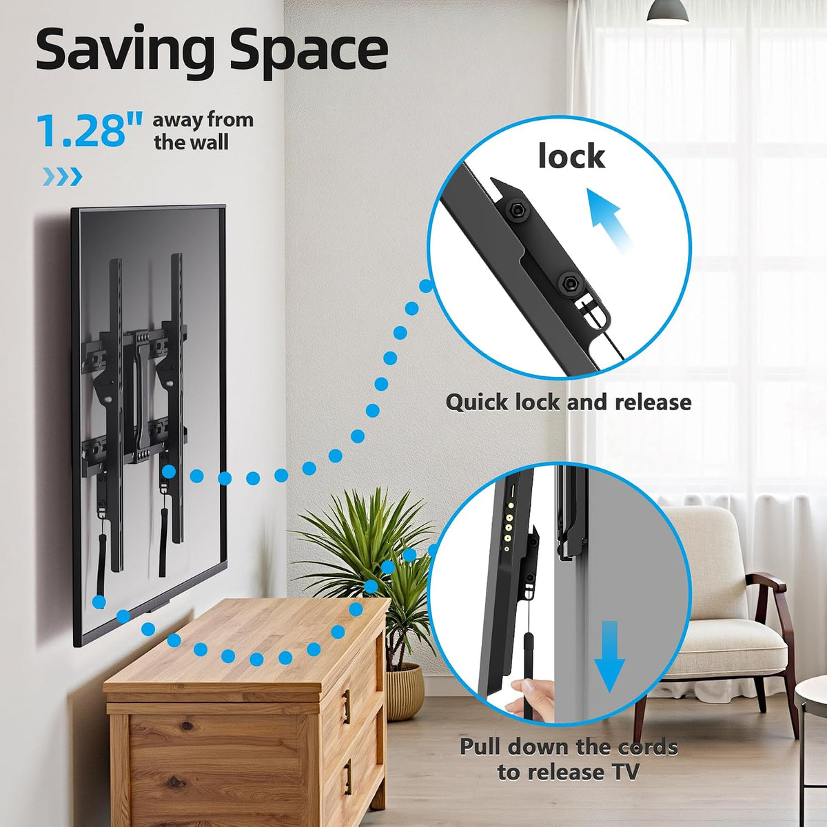 Fixed TV Wall Mount Bracket for 50 55 65 70 75 85 86 Inch TVs