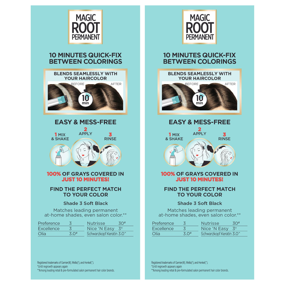 L'Oreal Paris Magic Root Permanent Hair Color Kit, 100% Gray Hair Coverage In Just 10 Minutes, Precision Brush Applicator for Seamless Application, 4 Dark Brown (1 Count)