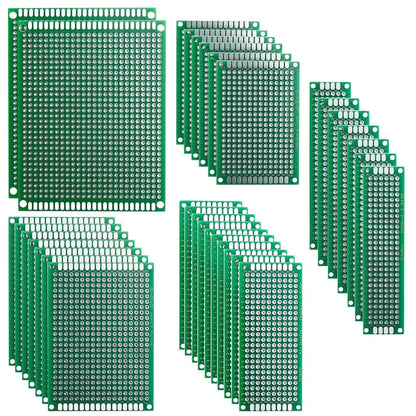 ELEGOO 32Pcs Double Sided PCB Board Prototype Kit for DIY Soldering