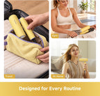 Dreame Pocket Cake Dual Voltage Hair Dryer with Diffuser, Travel Blow Dryer