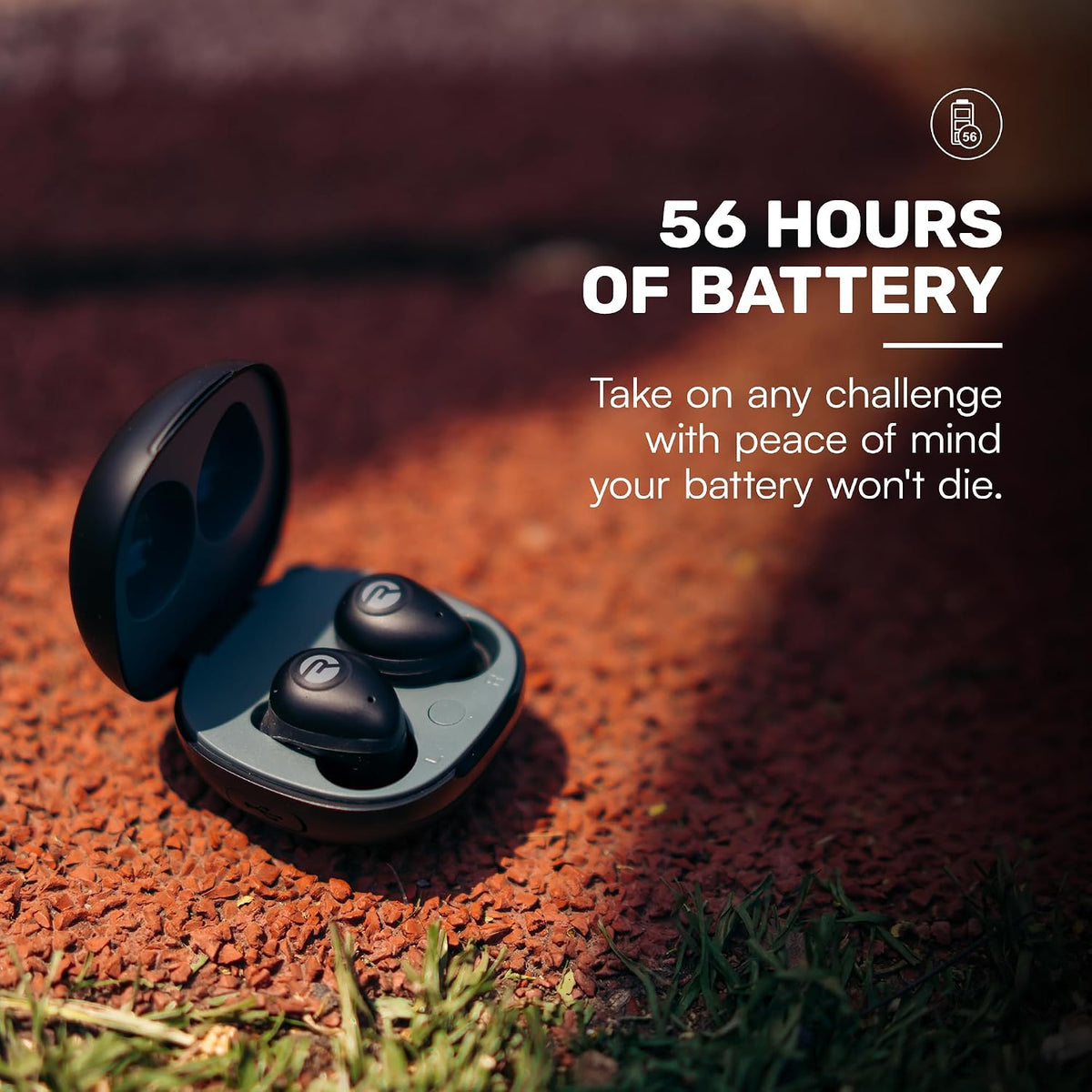 Raycon Fitness Bluetooth True Wireless 2X Earbuds Bundle (Black & Purple) - Built in Mic 56 Hours of Battery, IPX7 Waterproof, Active Noise Cancellation, Awareness Mode, and Bluetooth 5.3