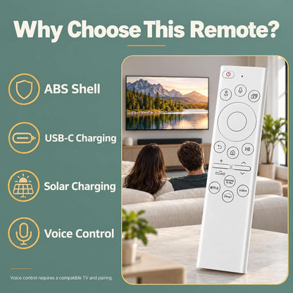 Rechargeable TV Remote for Samsung Smart TVs. Replacement Voice Remote.