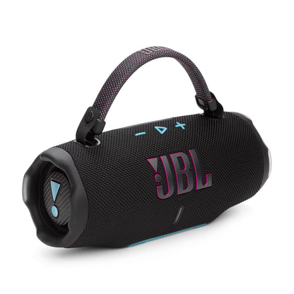 JBL Charge 6 Portable Waterproof Speaker with Powerbank and Strap - Black (Renewed)