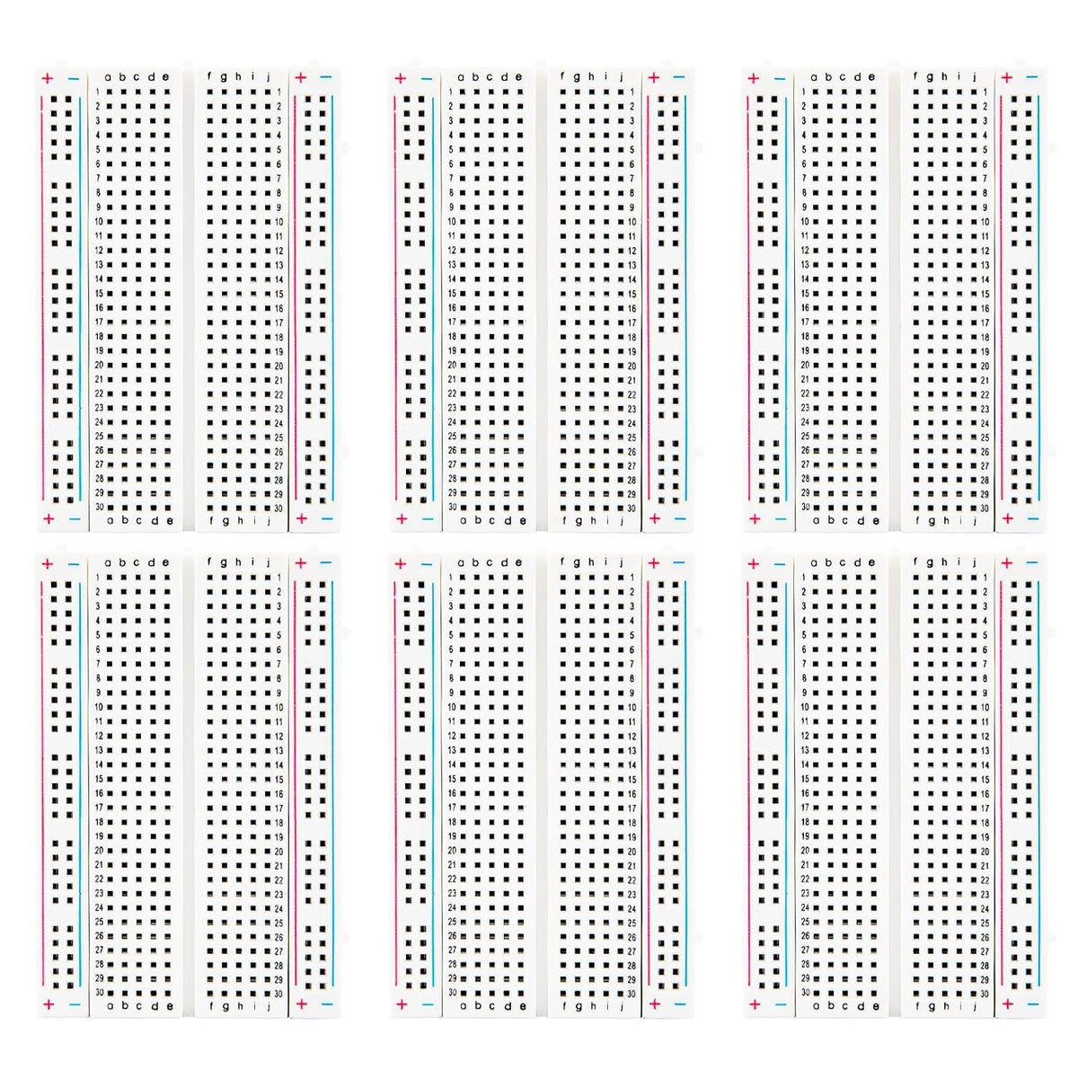 ELEGOO 400 Point Solderless Breadboard Kit, Small Prototyping Boards 6PCS