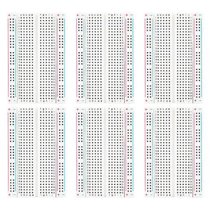 ELEGOO 400 Point Solderless Breadboard Kit, Small Prototyping Boards 6PCS