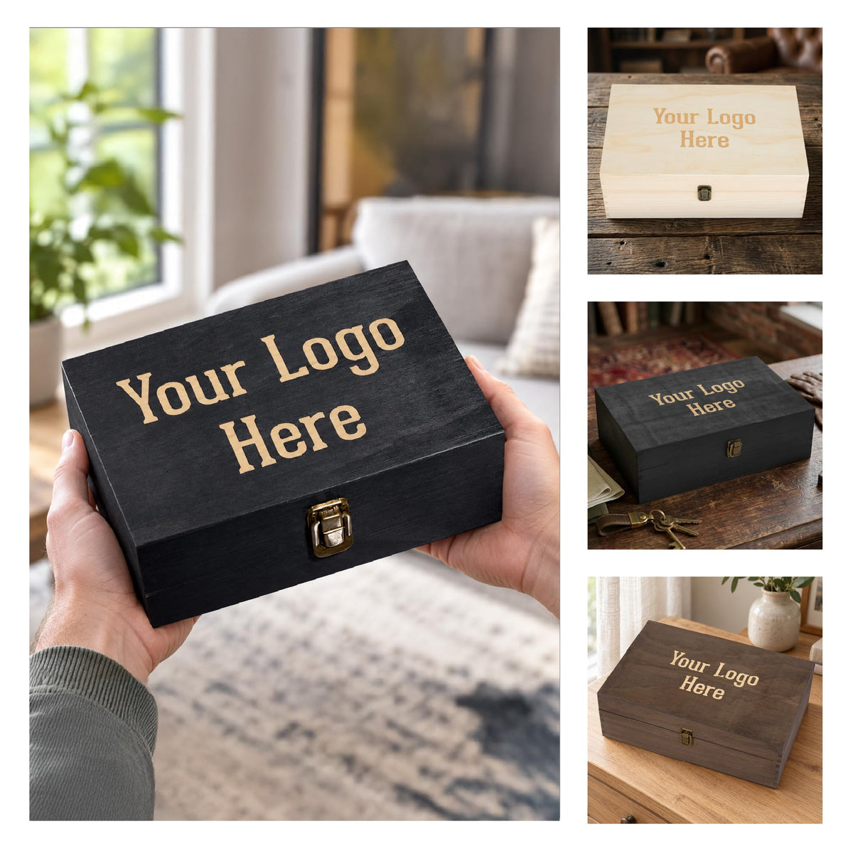 Personalized Wooden Keepsake Box, Custom Engraved Memory Box with Lid