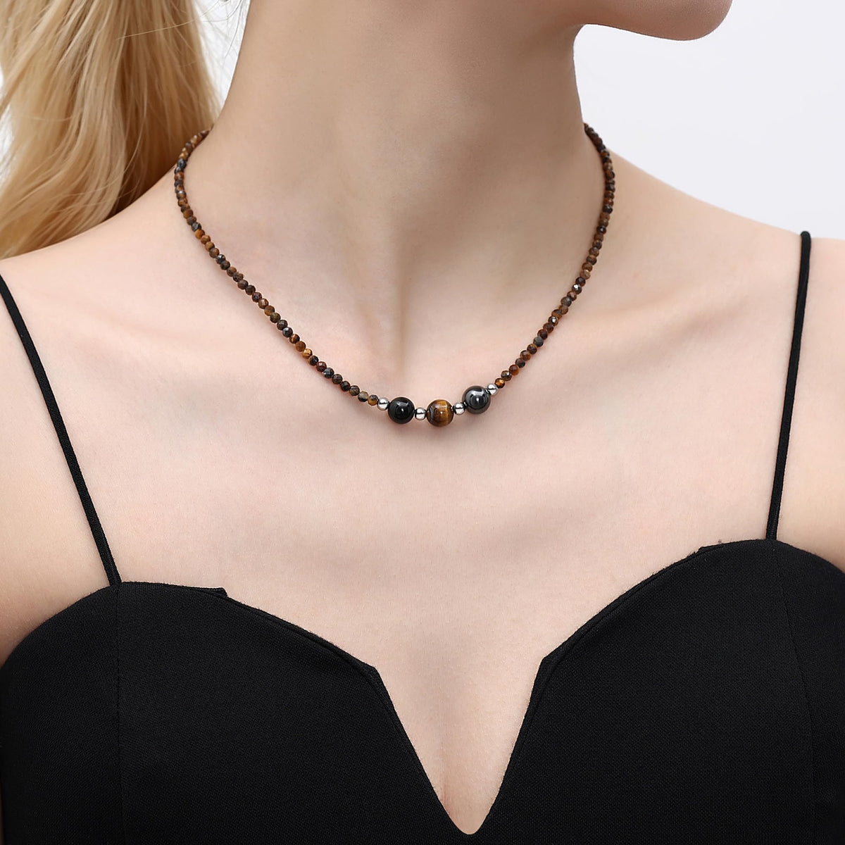 Healing Crystal Beaded Necklaces for Women Christmas Gift