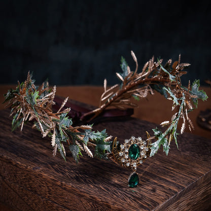 MOSTORY Renaissance Fairy Flower Crown, Woodland Elf Crown Headpiece