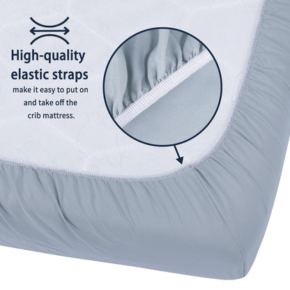 GUNTAIL Baby Crib Sheets for Boys Girls, 2 Pack Fitted Crib Sheet for Standard Crib and Toddler Mattress, Soft Microfiber Baby Sheet 52x28x8in. (Love & Pink)