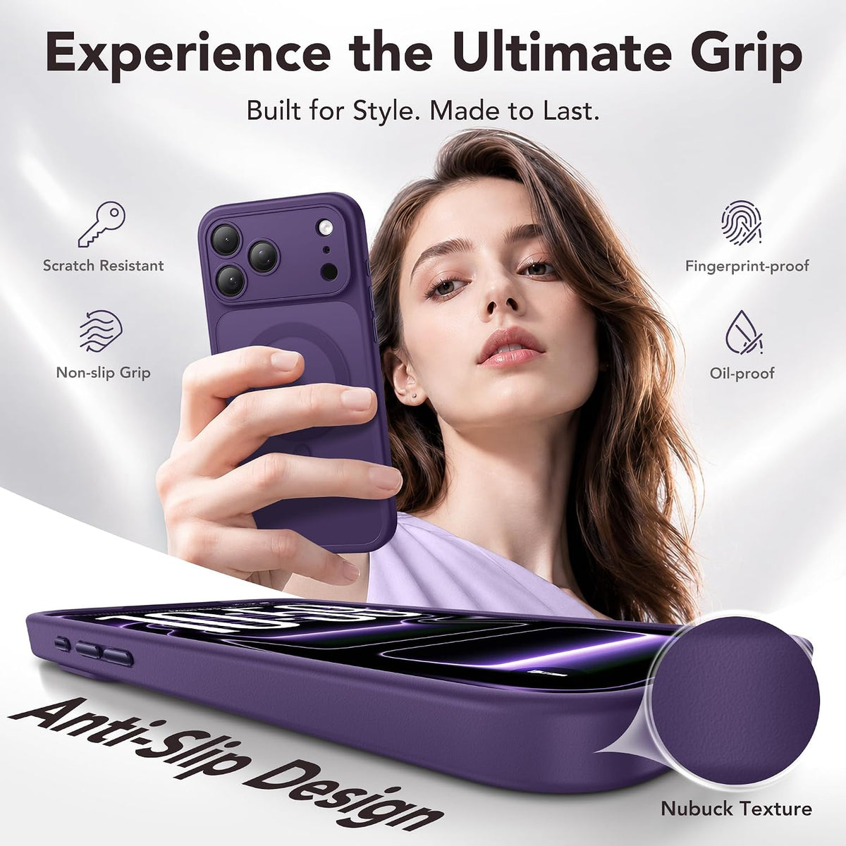 Magnetic Shockproof for iPhone 18 Pro & iPhone 17 Pro Case, Sunset Orange