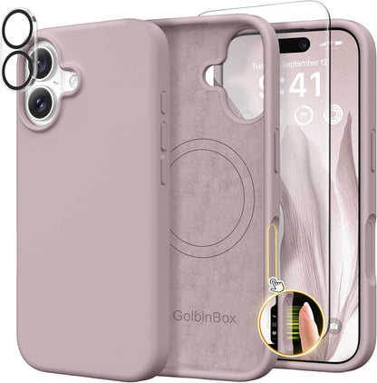 GolbinBox Magnetic for iPhone 13/14 Case, Silicone Cover, Blackcurrant