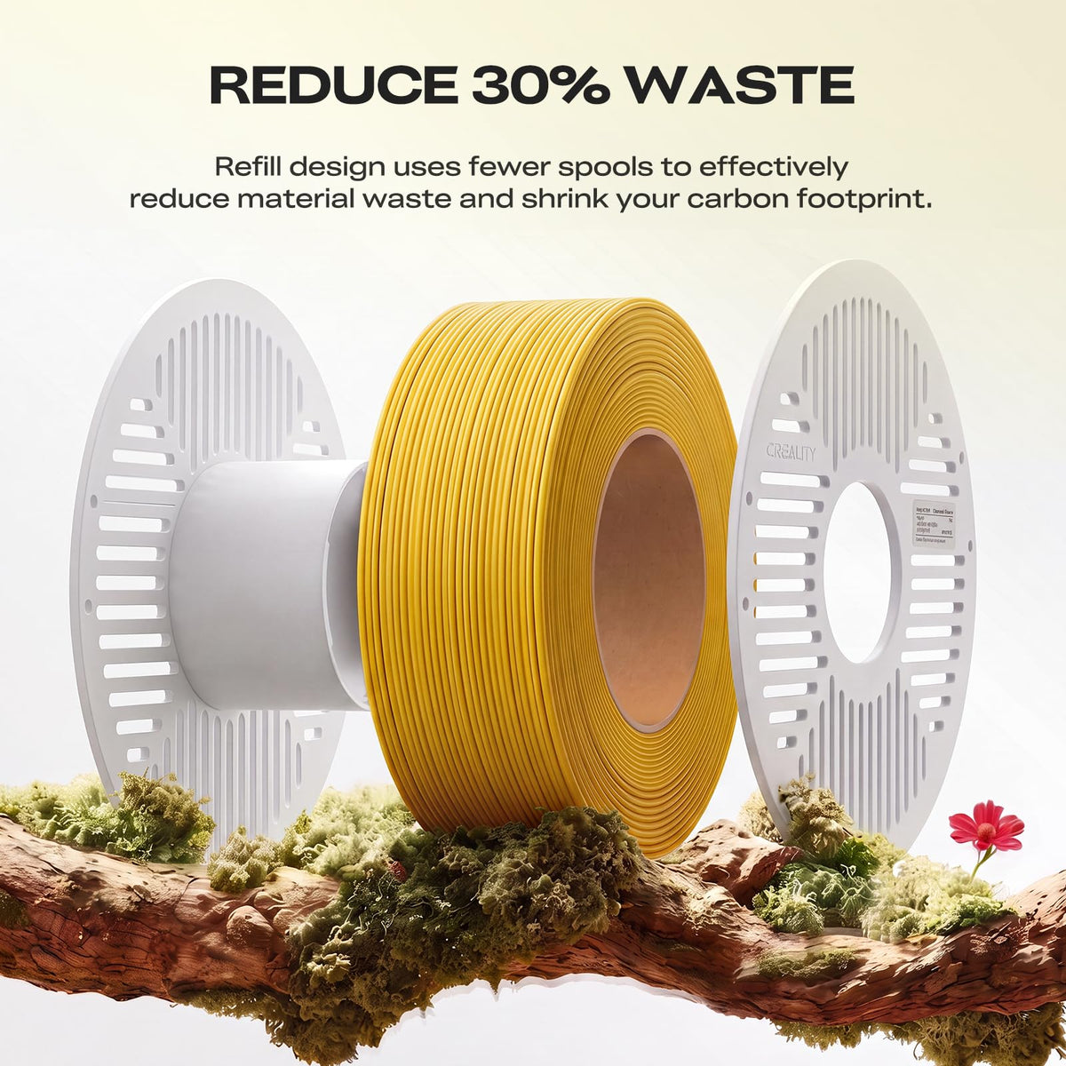 Creality Hyper PLA Filament RFID 1.75mm with Reusable Spool 1KG, High Speed Up to 600mm/s, White, 1-Pack