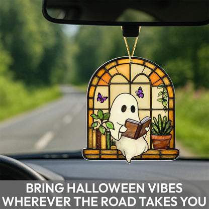 Halloween Plant Gifts, Stained Glass Window Hanging, Gothic Spooky Decor
