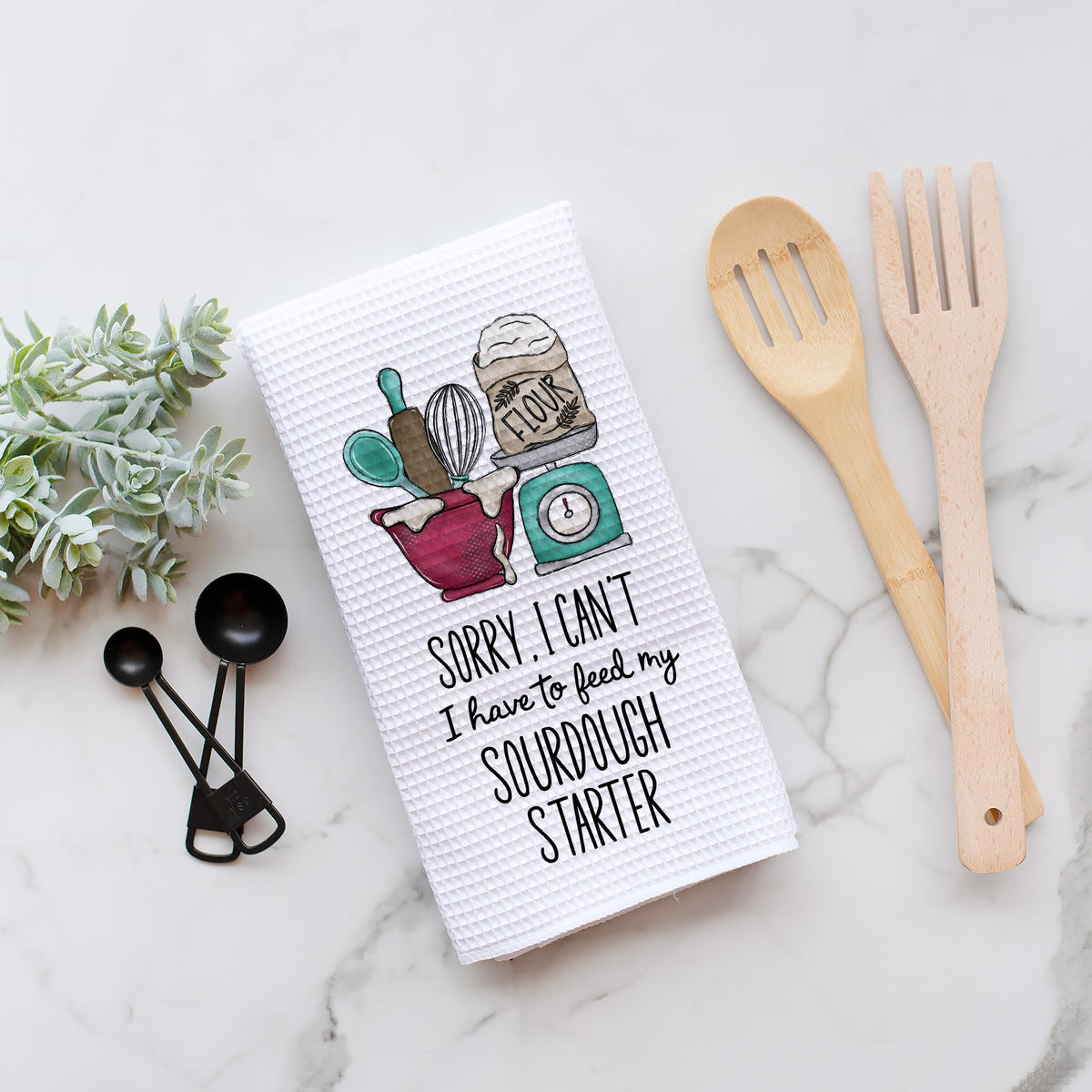 Sourdough Kitchen Towels | Floral Sourdough Era Dish Towel | Waffle Weave | Bread Lover Gift | Housewarming Gift