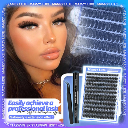 Lash Clusters Wispy 60D Eyelash Clusters 10-18mm Fluff Cluster Eyelash Extensions D Curl No Plastic Feel Individual Lashes Extension 240 Pcs Versatile False Eyelashes Clusters