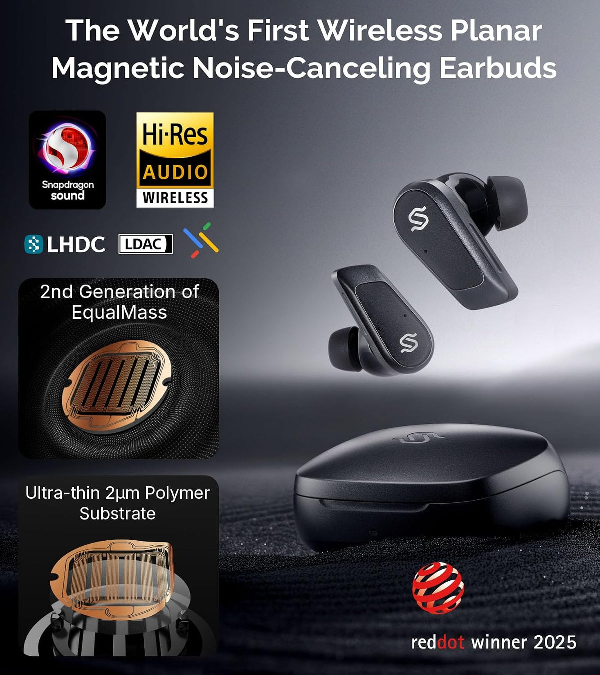 Edifier STAX Spirit S10 Planar Magnetic ANC Wireless Earbuds, IP54