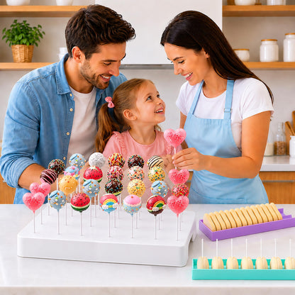 Round Cake Pop Mold Set with 9in Tray and Sticks- Blue