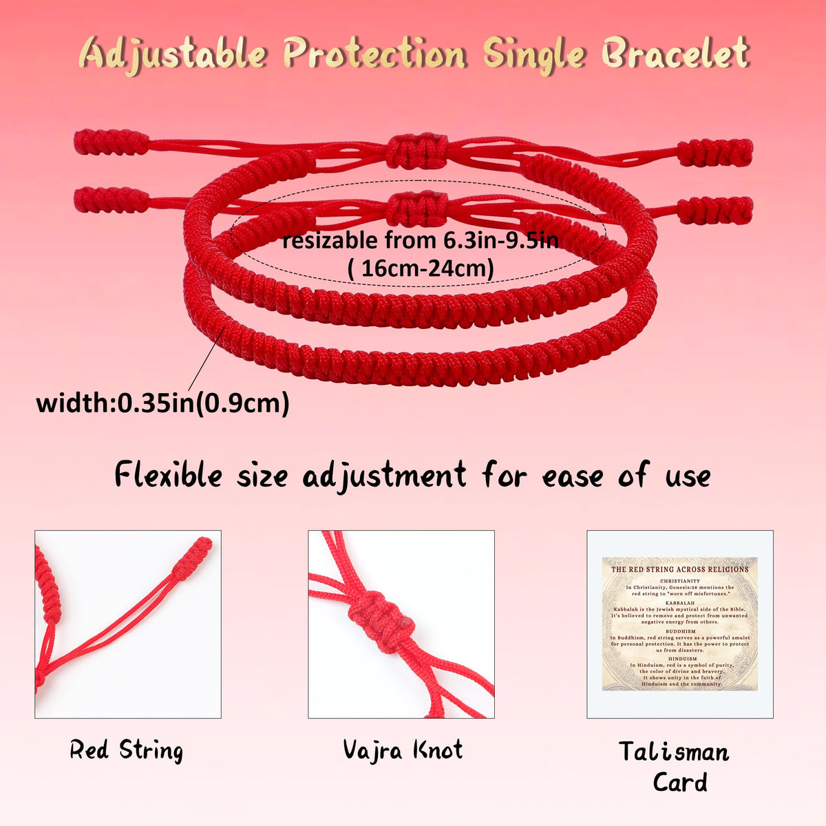 Red Bracelet for Women Men Red String Bracelet Baby Protection Gift