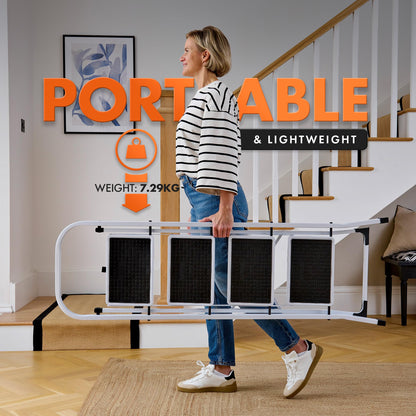VonHaus 3 Step Ladder – Premium Quality Folding Step Ladder for DIY and Gardening - Anti Slip Feet, Easy to Store Ladder, 150KG Max Capacity - Durable Steel
