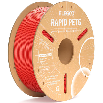 ELEGOO Rapid PETG 3D Printer Filament 1.75mm Black 1KG
