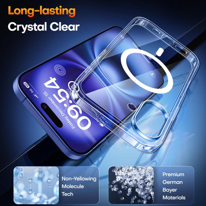 TAURI for iPhone 16 Pro Case, Compatible with MagSafe, Clear