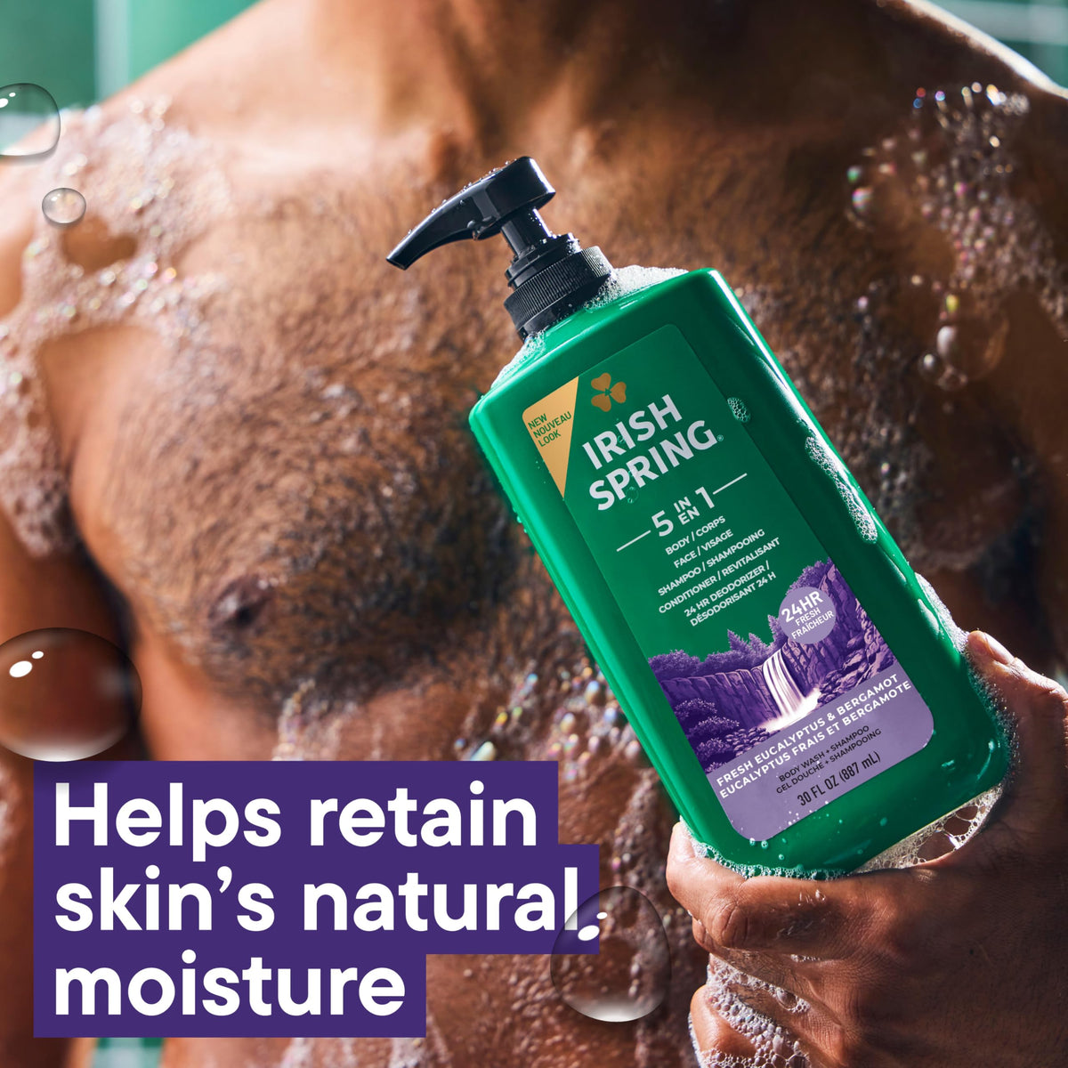 Irish Spring Body Wash for Men, Original Scent, 887 mL