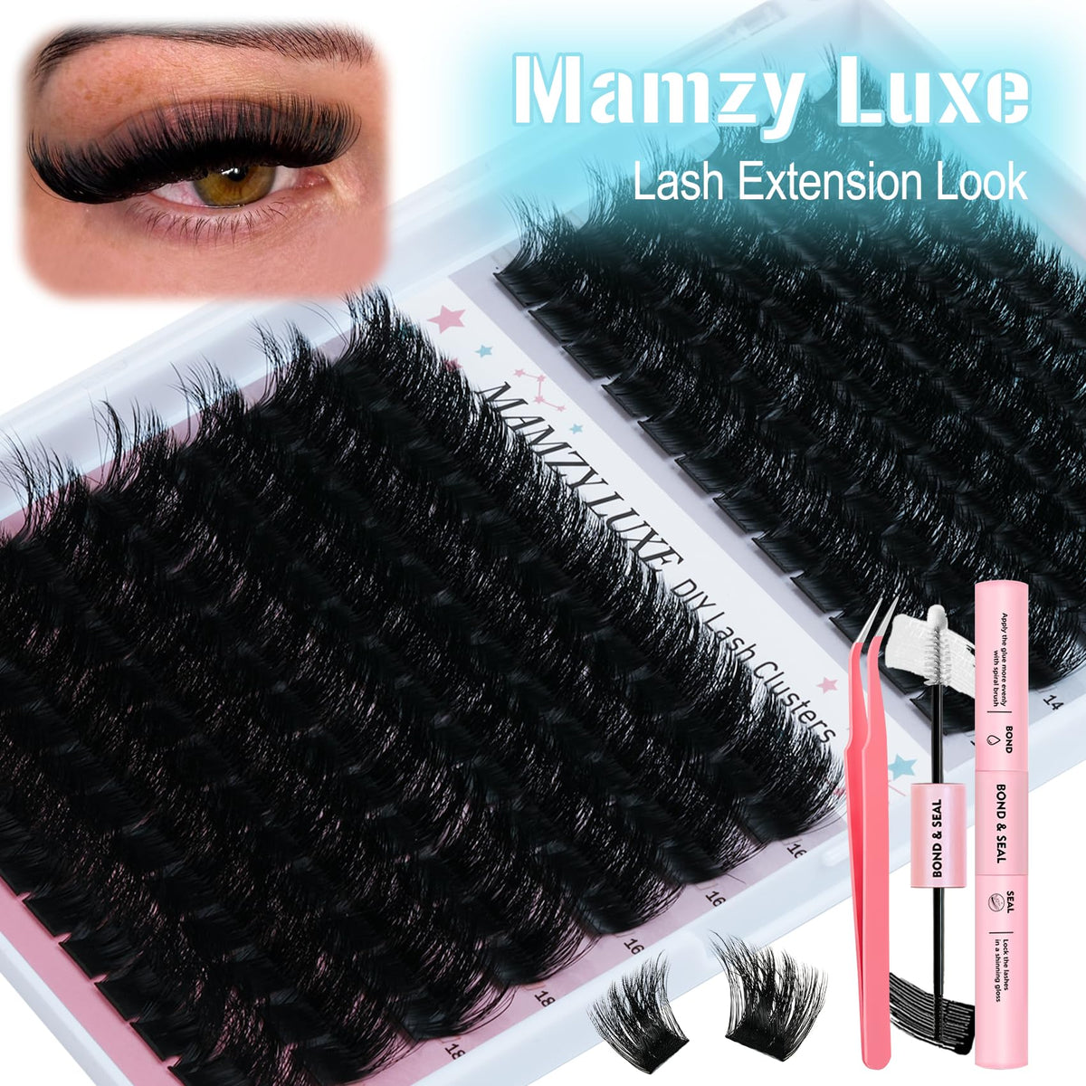 Lash Clusters Wispy 60D Eyelash Clusters 10-18mm Fluff Cluster Eyelash Extensions D Curl No Plastic Feel Individual Lashes Extension 240 Pcs Versatile False Eyelashes Clusters