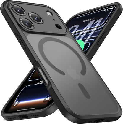 ImpactStrong Magnetic Guard Designed for iPhone 17 Air Case [Camera Protection] [Military Grade Drop Tested] [Compatible with MagSafe] Slim Translucent Matte Phone Case (6.6") - Navy Blue