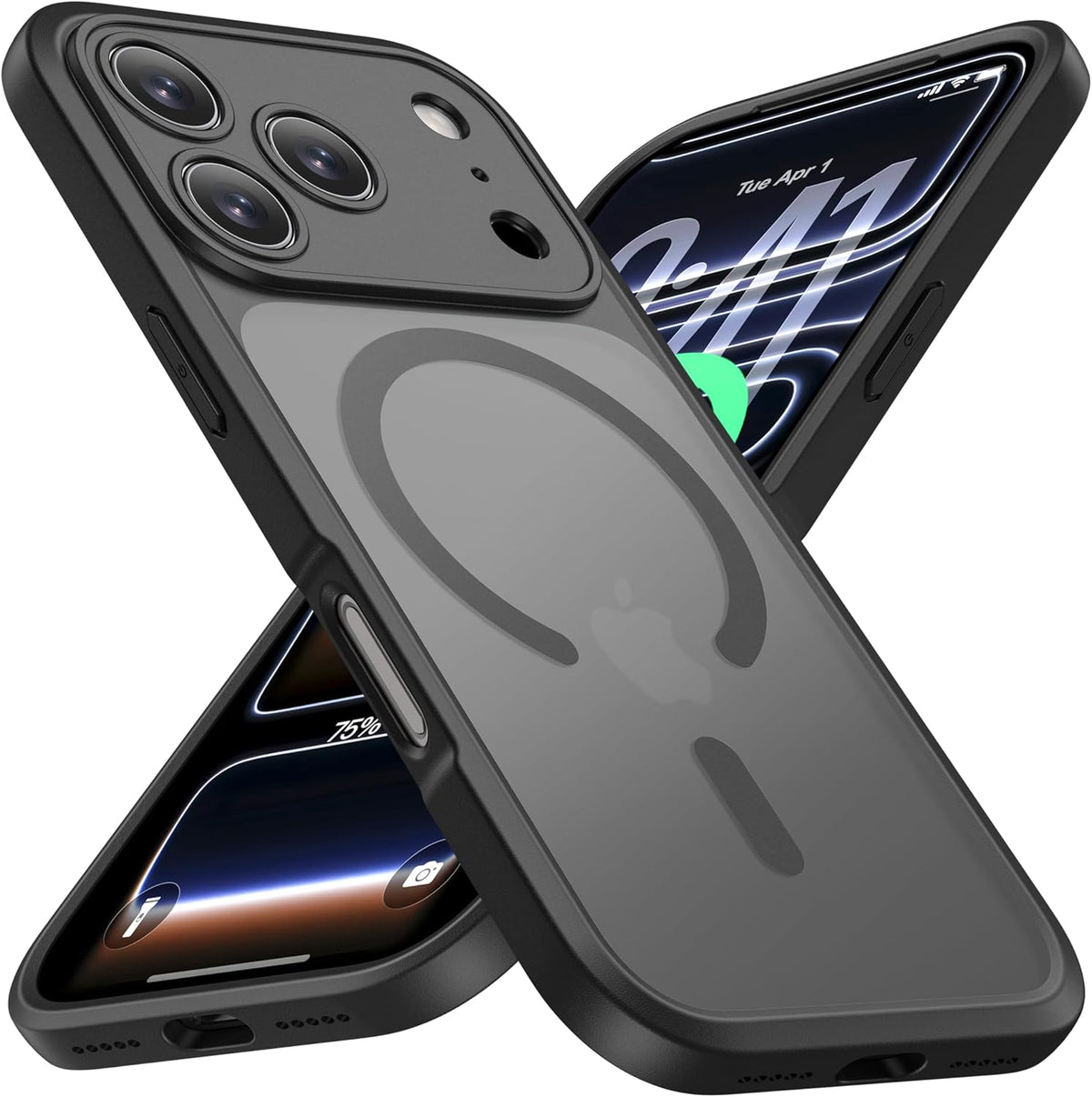 ImpactStrong Magnetic Guard Designed for iPhone 17 Air Case [Camera Protection] [Military Grade Drop Tested] [Compatible with MagSafe] Slim Translucent Matte Phone Case (6.6") - Navy Blue
