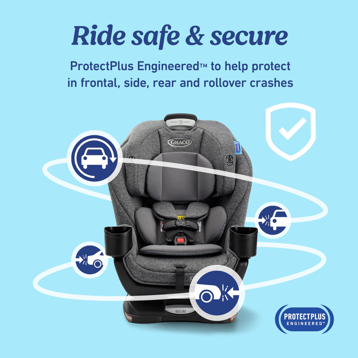 Graco Extend2Fit 2-in-1 Convertible Car Seat, Gotham