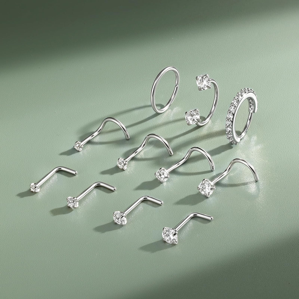 Horseshoe Nose Ring Studs Gold Silver Nose Piercing Jewelry for Women Men